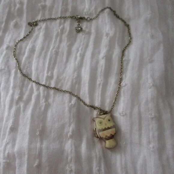 **3 for $15** Enamel Owl locket necklace - Picture 7 of 7